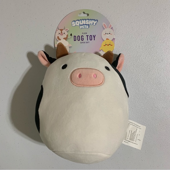 Squishy Pets Plush Cow Dog Toy-NWT - Picture 5 of 5